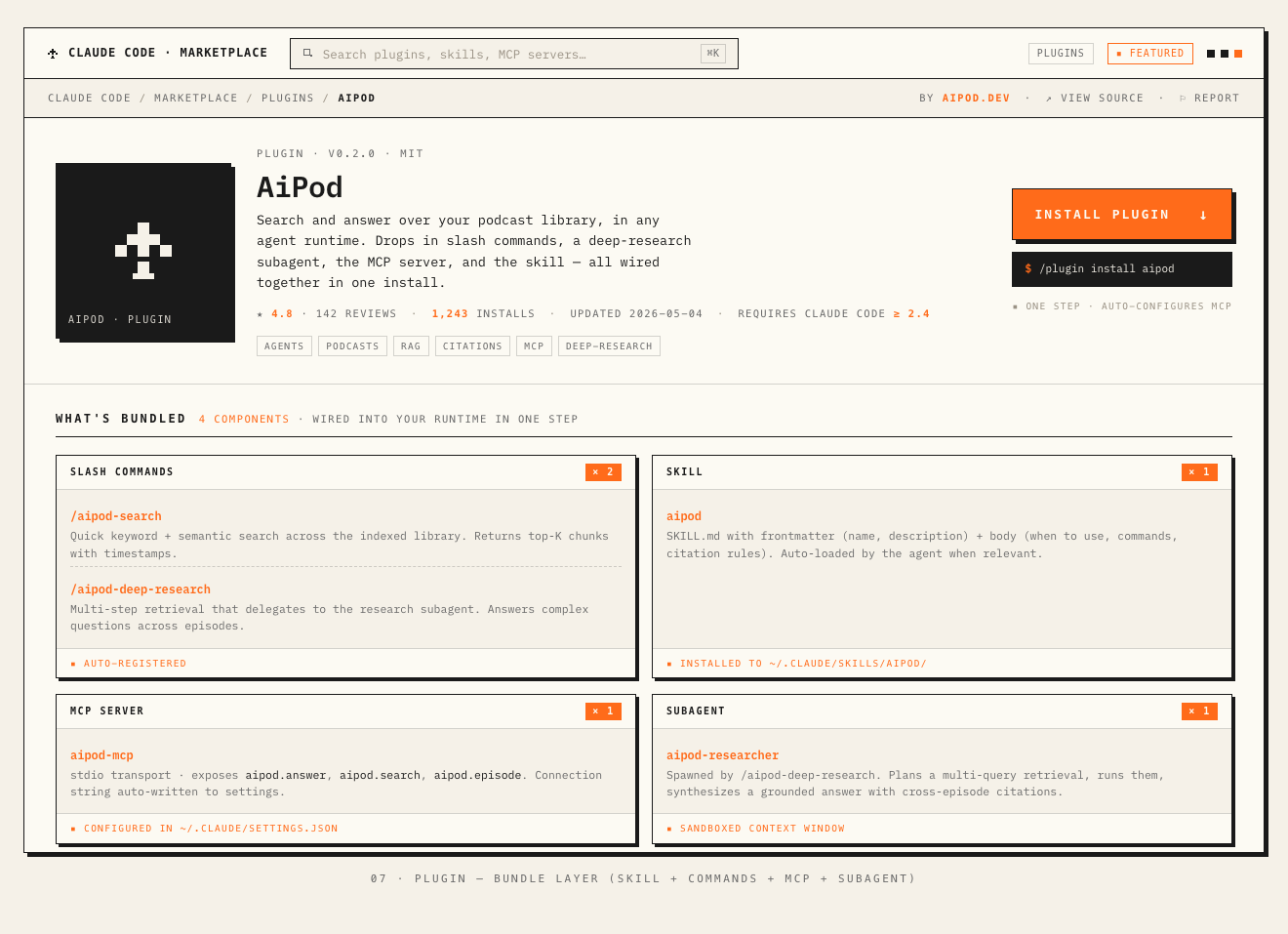 AiPod agent plugin interface mock